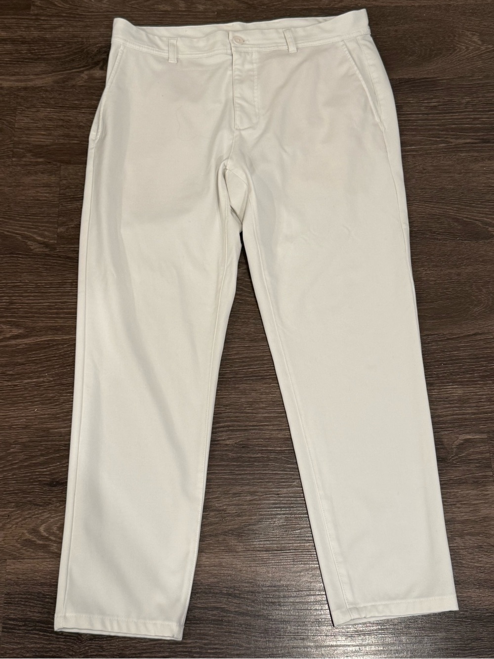 Zara Men's Off-White Stretch Chino Pants